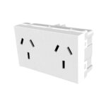 MODULO TOMA DOBLE PLATINUM(APAISADO NORMA) BLANCO