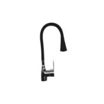 MONOCOM. SEUL PICO GIRATORIO FLEX CROMADA NEGRA