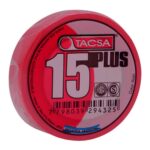 CINTA AISLADORA TACSA PLUS ROJO 10MTS#