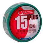 CINTA AISLADORA TACSA PLUS VERDE 10MTS#