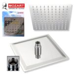 FLOR DUCHA /LLUVIA 6´´ (150X150) CUADRADA ACERO IN