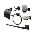 SET 6 PIEZAS P/BAÑO NIZA ZINC Y ACERO INOXIDABLE N