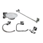 SET BAÑO 5 PIEZAS PANAMA ACERO INOXIDABLE