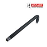 BRAZO P/LLUVIA NEGRO 90° 35 CM ACERO INOX.
