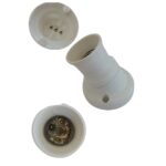 PORTALAMPARAS RECEPTACULO CURVO BLANCO 3 PIEZAS