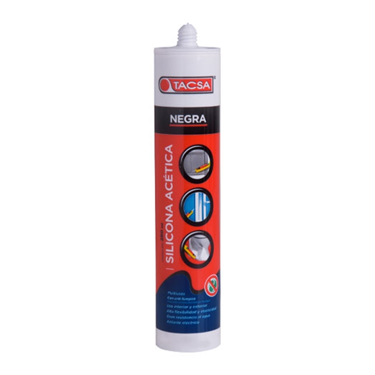 SILICONA ACETICA NEGRA 280ML# – Distri Sal – Distribuidor